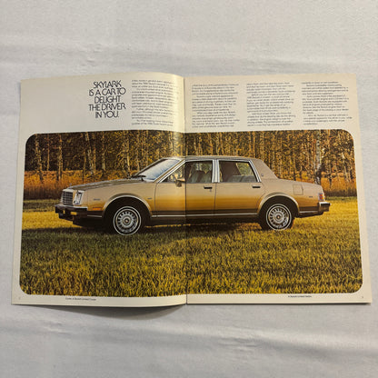 1980 Buick Skylark Car Sales Brochure Catalog Vintage Car Advertising