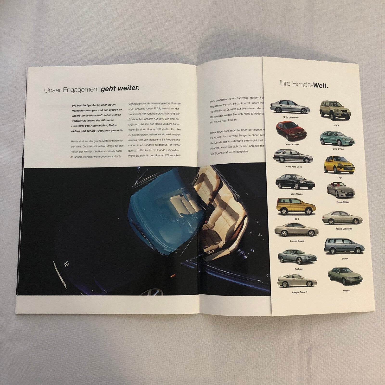 Honda NSX Car Sales Brochure GERMAN Text European Market