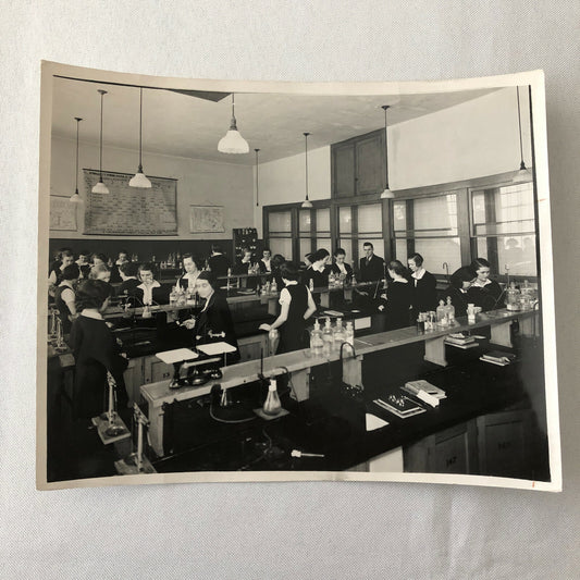 Vintage Montreal High School Photo Photograph Science West Hill Highschool 1937