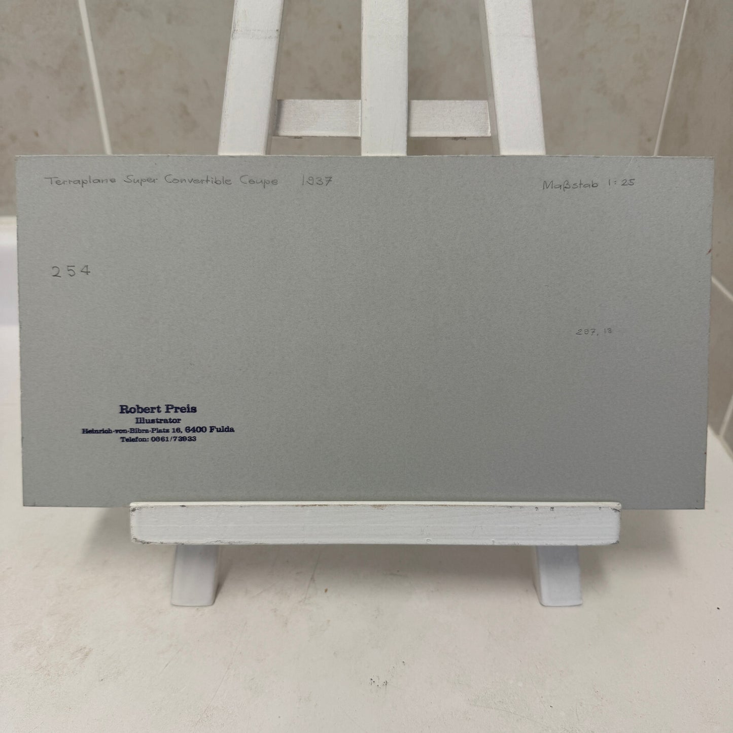 1937 Terraplane Super Convertible Automobile Illustration Art Drawing Hand Drawn