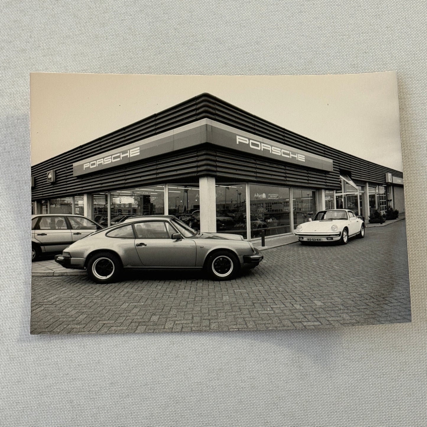 Porsche 911 at Dealership Photo Photograph Print Vintage 1988