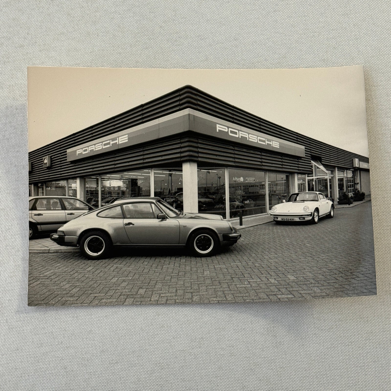 Porsche 911 at Dealership Photo Photograph Print Vintage 1988