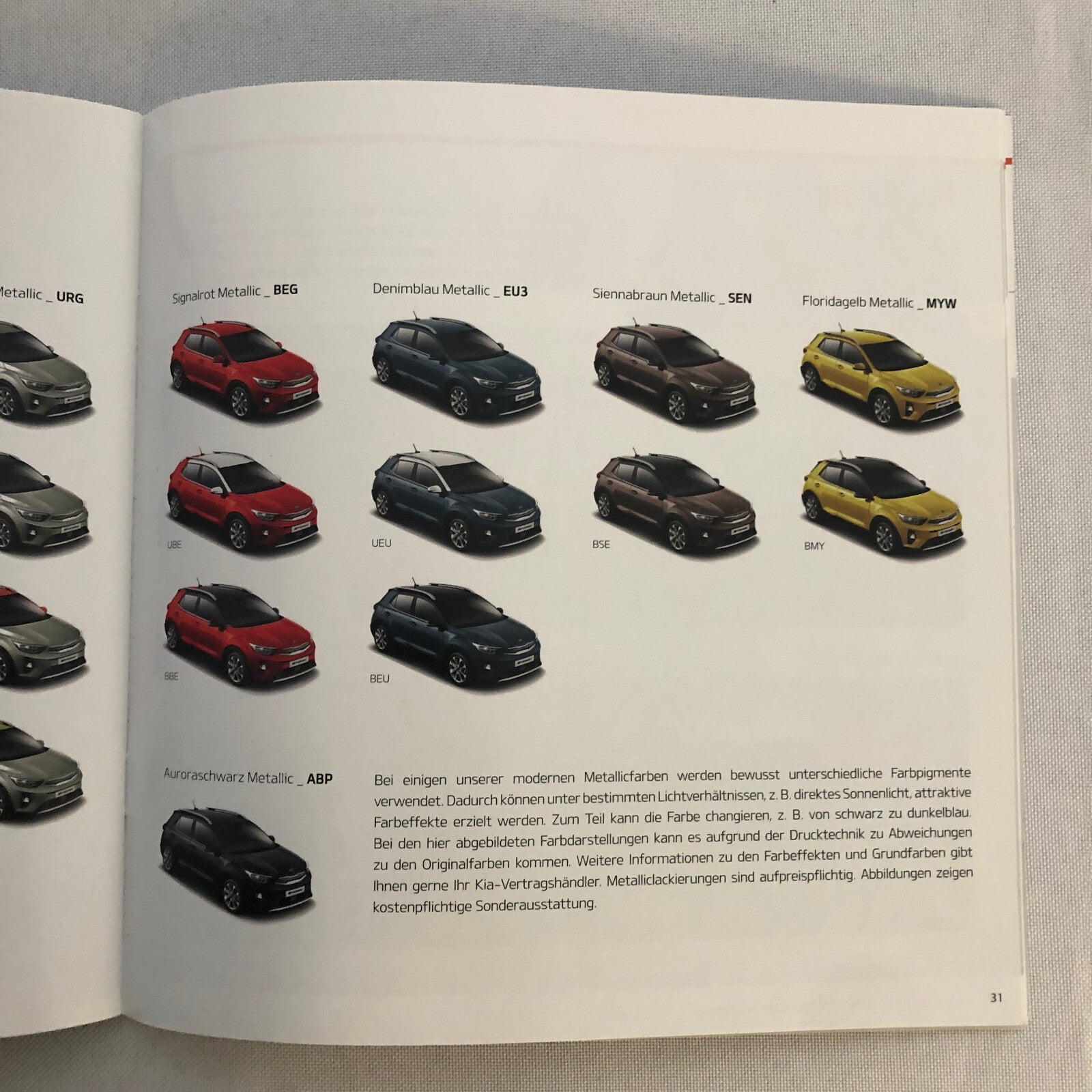 Kia Stonic Sales Brochure Catalog with Price List GERMAN Market 2018 ?