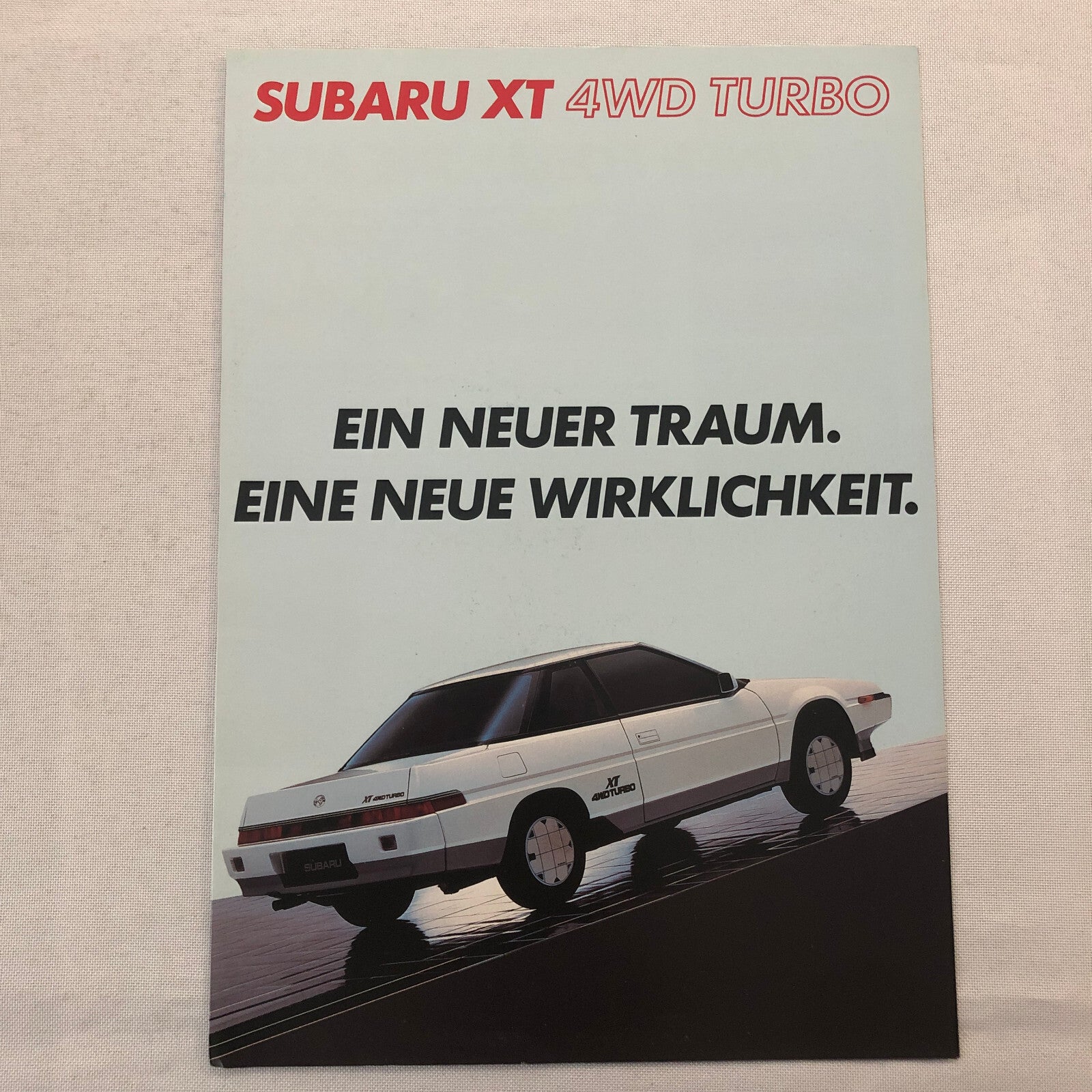 Subaru XT 4WD Turbo Car Sales Brochure Catalog Advertising GERMAN Text