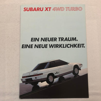 Subaru XT 4WD Turbo Car Sales Brochure Catalog Advertising GERMAN Text
