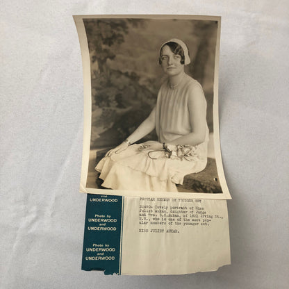 Press Photo Photograph Society Daughter of Judge Portrait Juliet Aukam