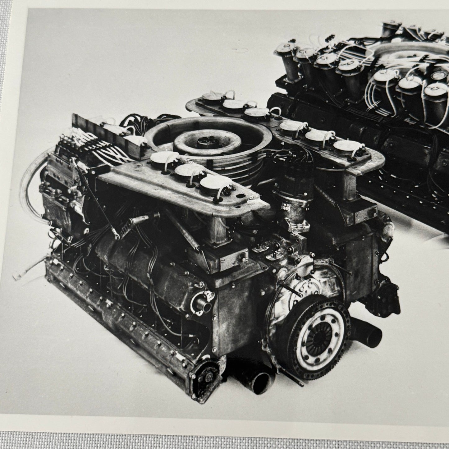 Porsche Racing Car Engine Photo Photograph Print Unidentified