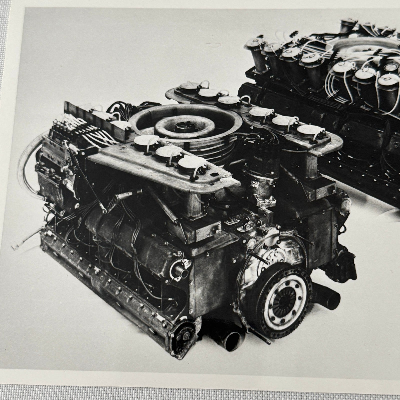 Porsche Racing Car Engine Photo Photograph Print Unidentified