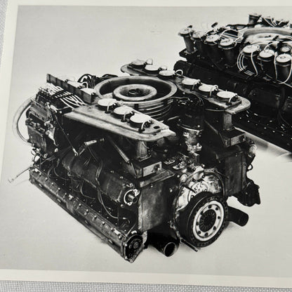 Porsche Racing Car Engine Photo Photograph Print Unidentified
