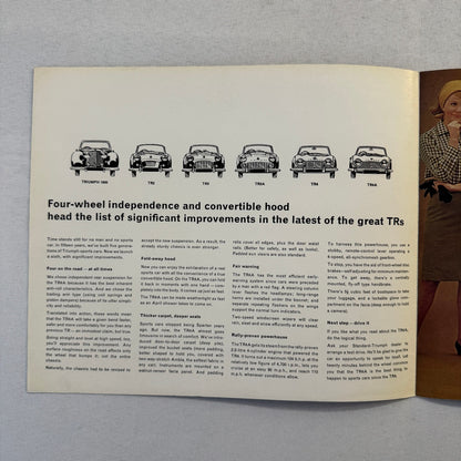 Triumph TR4A Sports Car Roadster Sales Brochure Catalog Advertising TR4 A