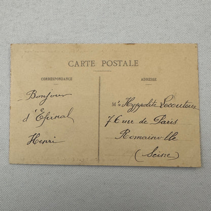 Vintage Zeppelin Airship Dirigible Postcard Post Card French Captaine Ferber