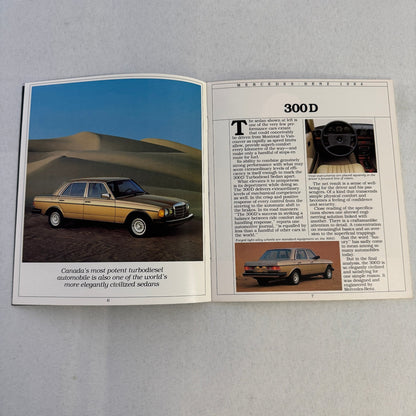 1984 Mercedes Benz Brochure Catalog 500SEC 380 SL 500 SEC SEL 380SE 300SD 300TD