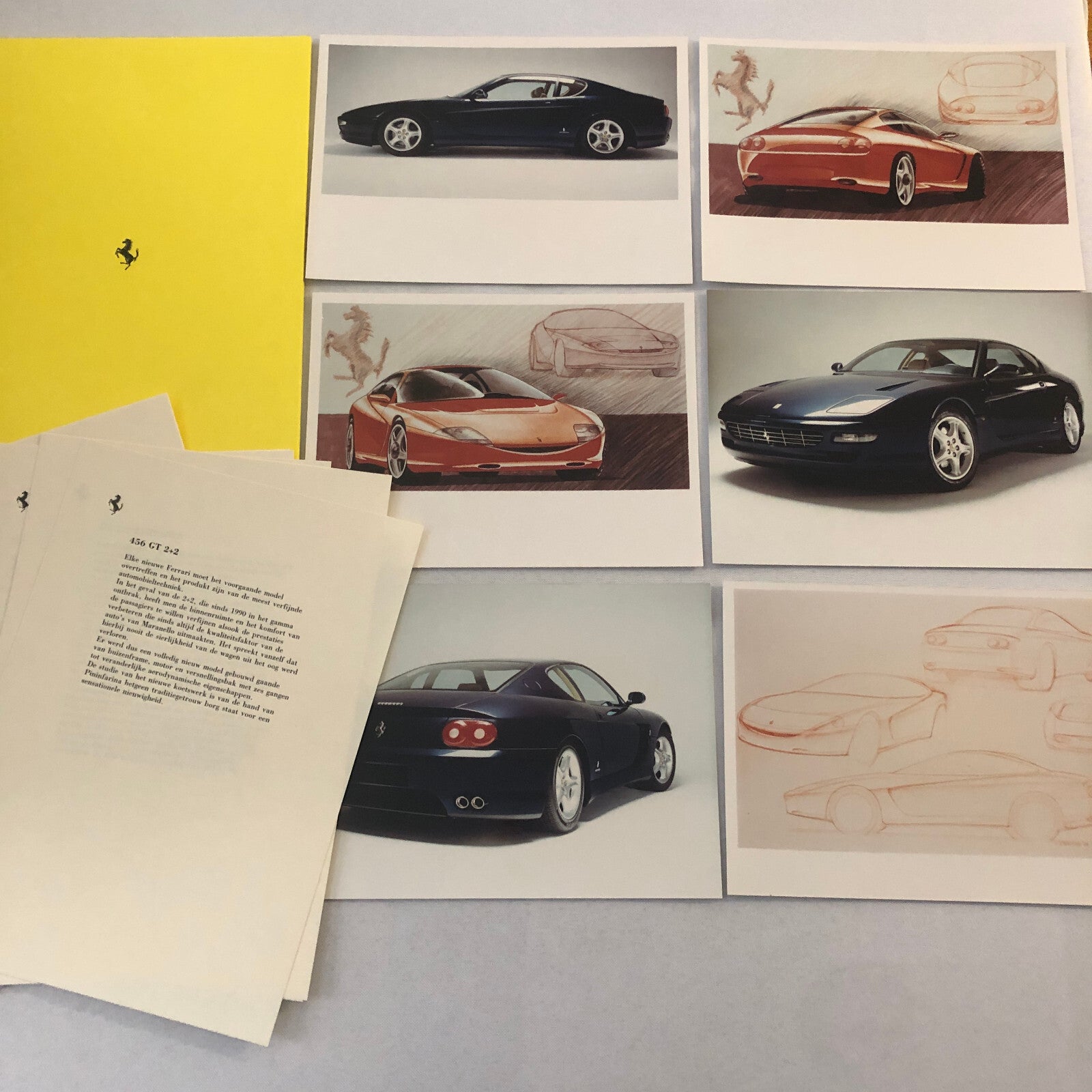 Ferrari 456GT 2+2 Car Press Kit Brochure Photos Original 456 GT DUTCH TEXT