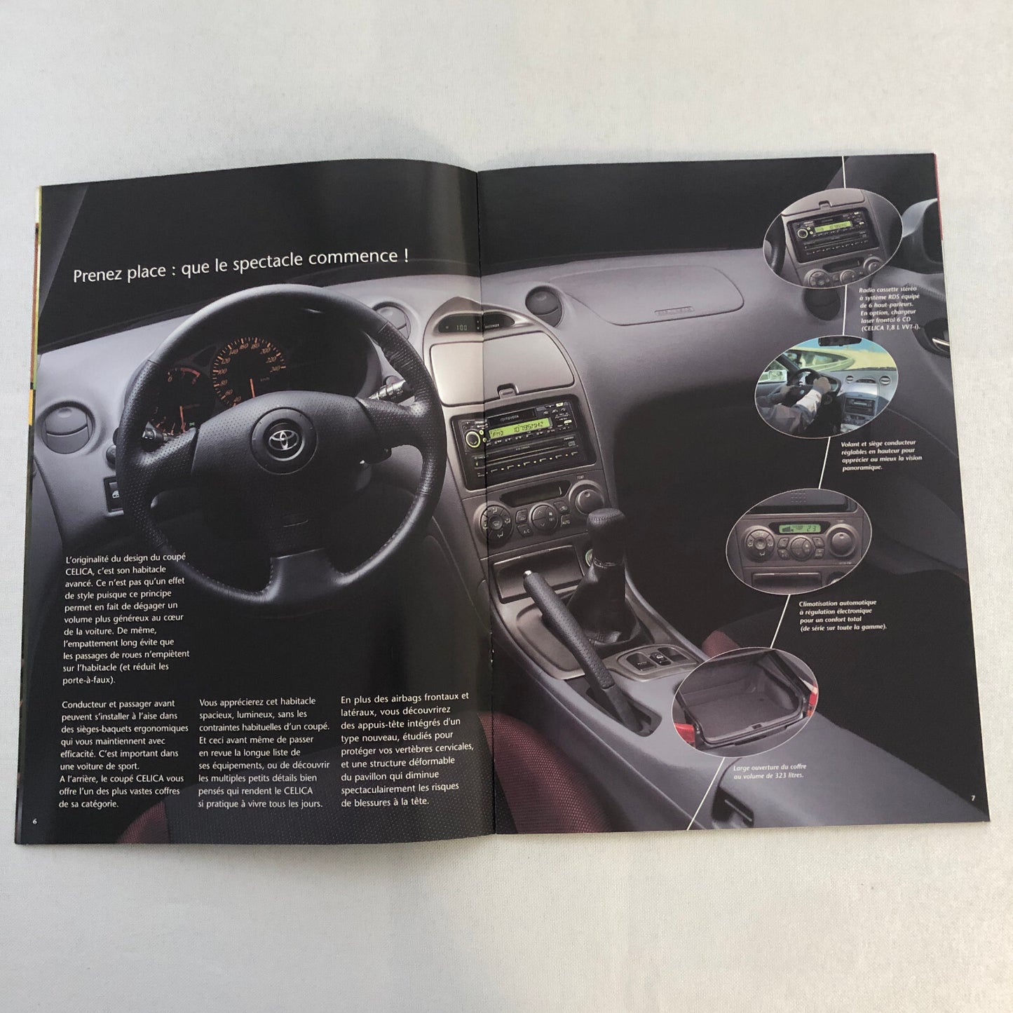 Toyota Celica Car Sales Brochure Catalog FRENCH Text European Market