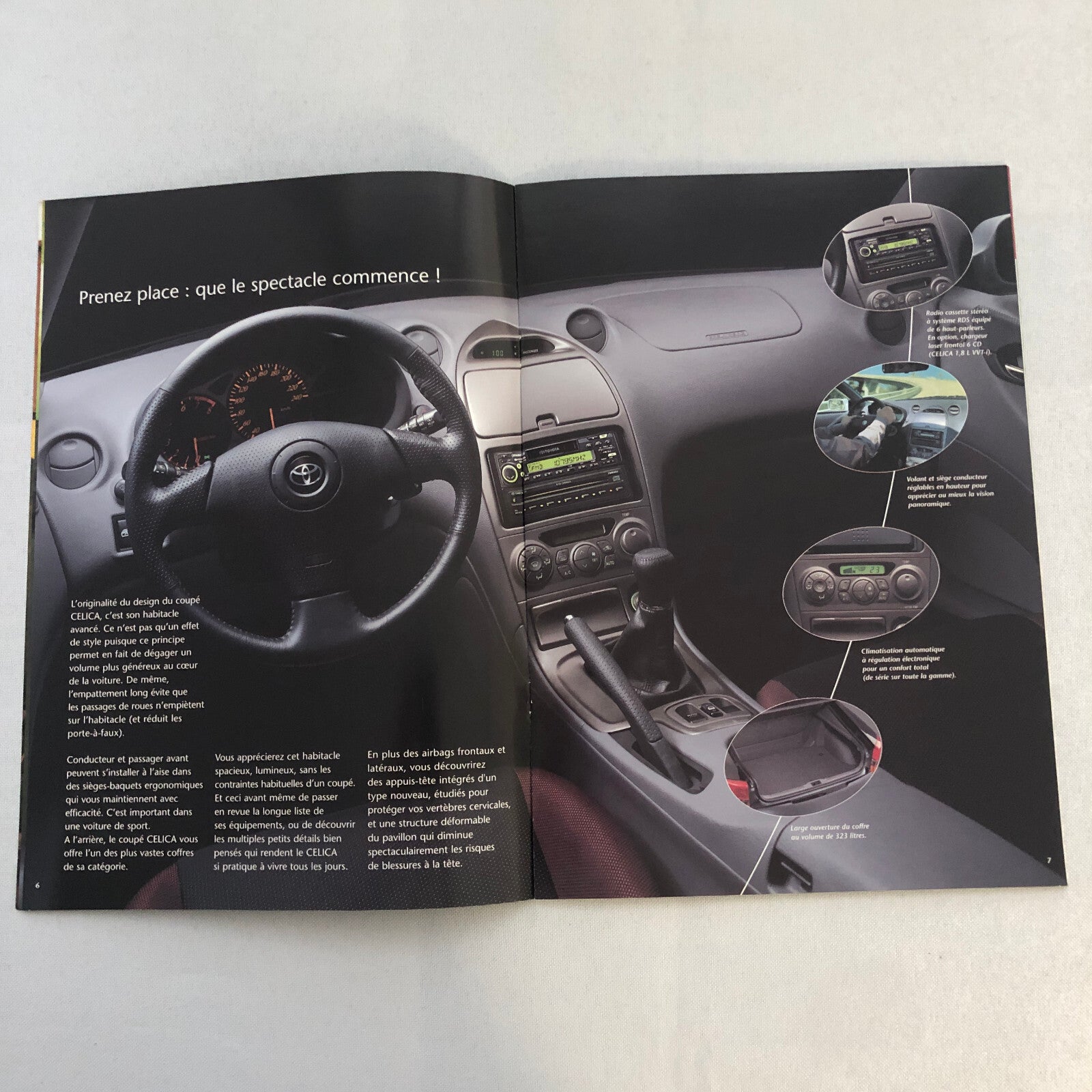 Toyota Celica Car Sales Brochure Catalog FRENCH Text European Market