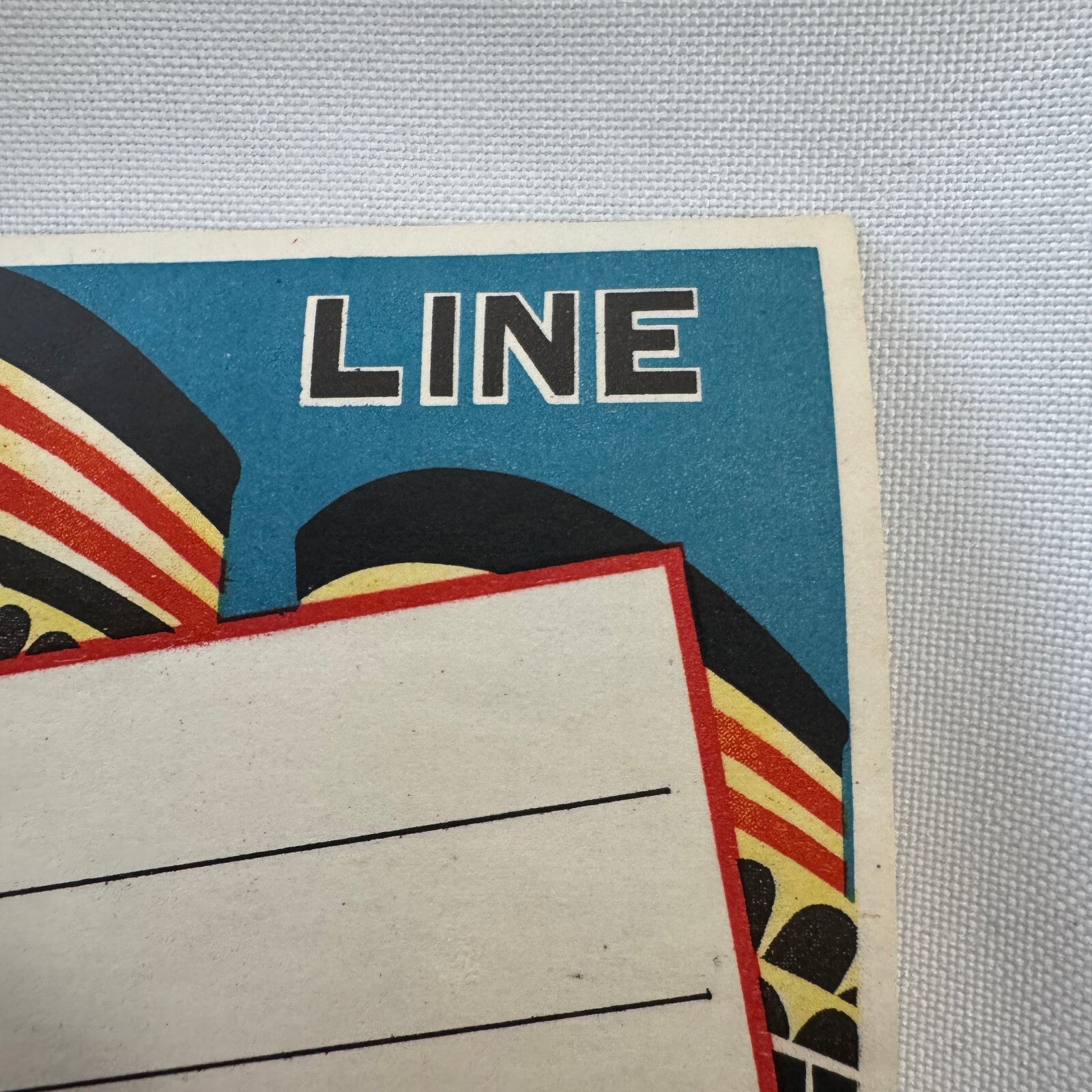 Vintage NYK Steamship Line Japan Luggage Travel Label NOS Unused