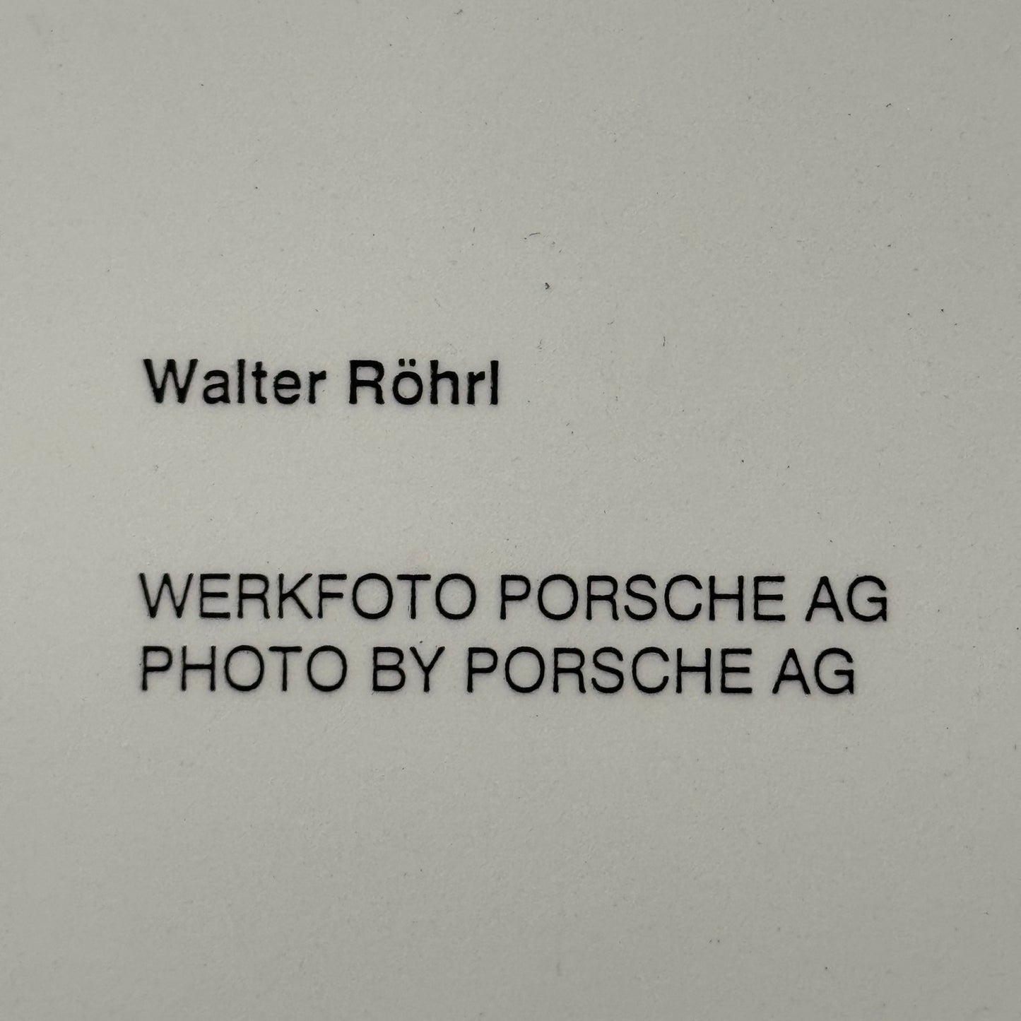 Walter Rohrl Porsche Rally Racing Factory Press Photo Photograph Print Vintage