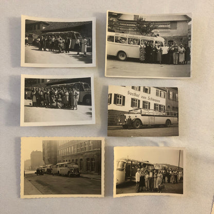 Vintage Bus Photo Photograph Print Lot of 23 People with Buses Germany