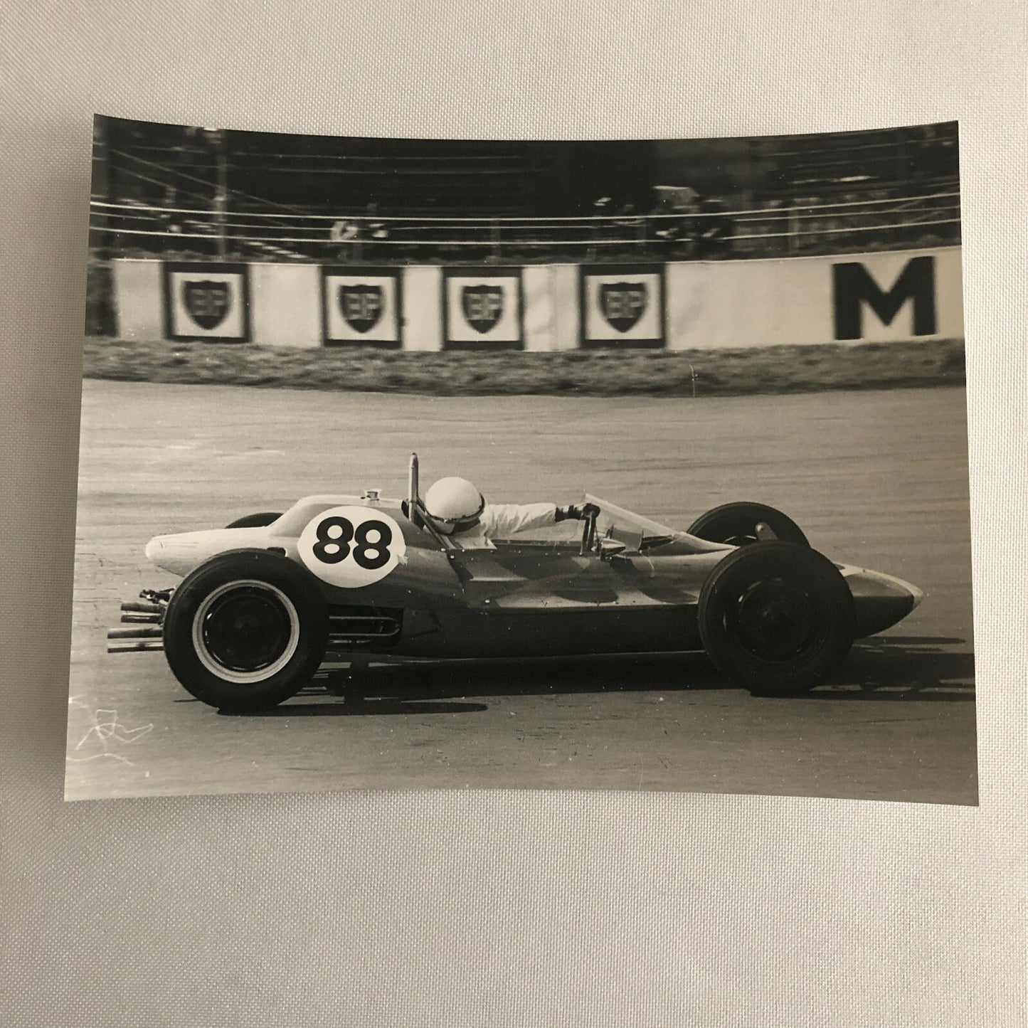 Vintage Racing Car Driver Photo Photograph Print 