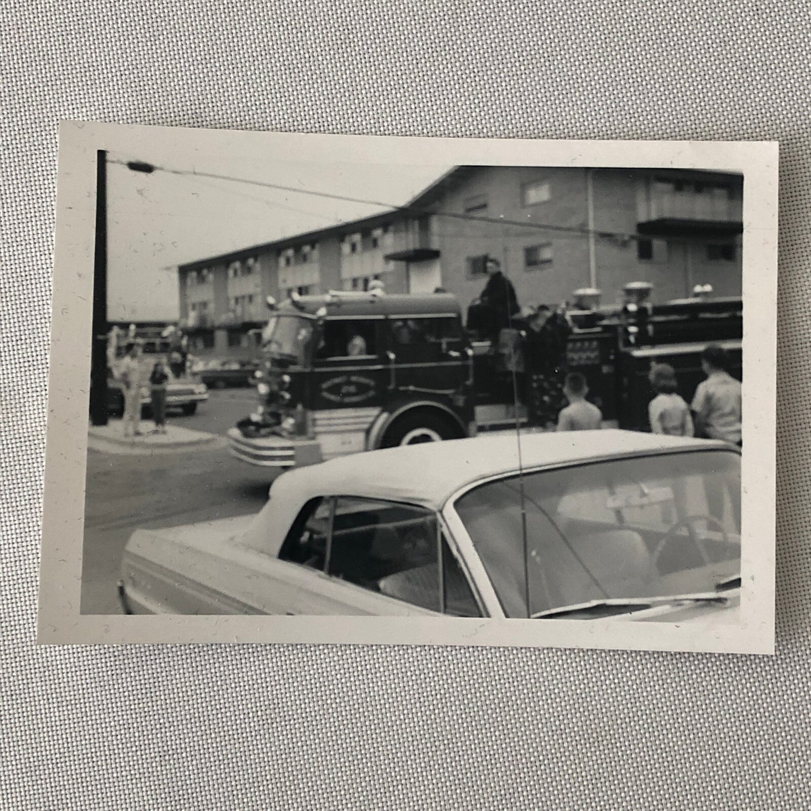 Vintage Fire Truck Firefighter Firefighting Photo Photograph Lot of 3 Cars +