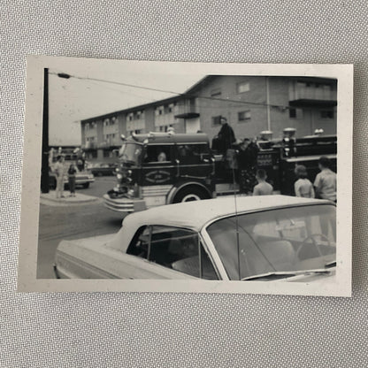 Vintage Fire Truck Firefighter Firefighting Photo Photograph Lot of 3 Cars +
