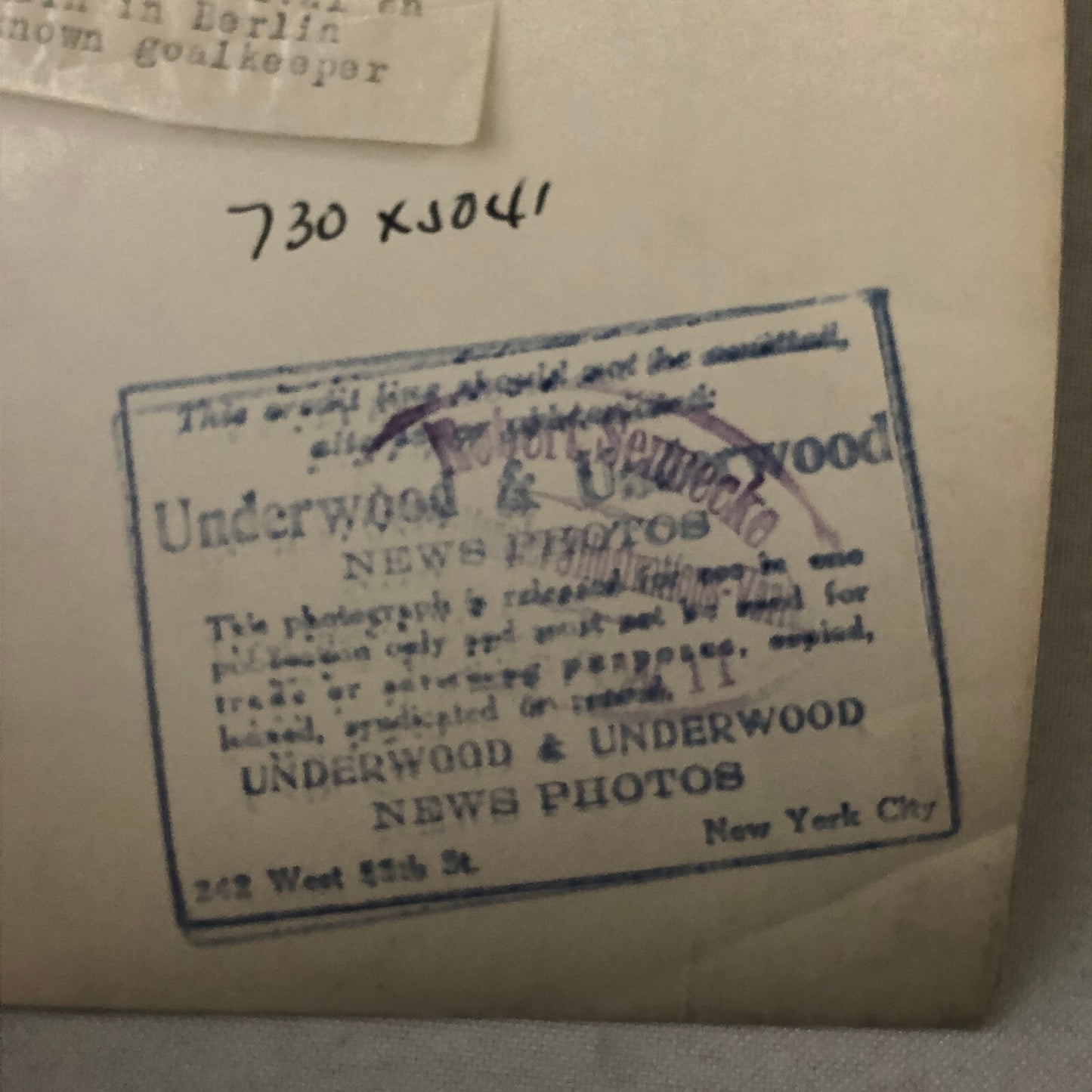 Press Photo Photograph Olympic Ice Hockey German Team Goalie with Canadian Coach