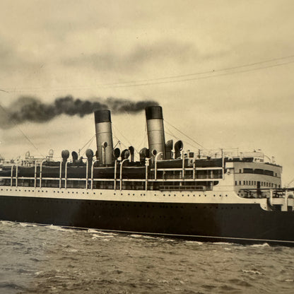 Vintage Ship Boat Photo Photograph Print Canadian Pacific Liner Montlaurier