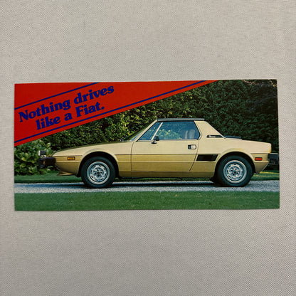 Fiat X1/9 Car Advertising Postcard Post Card Vintage