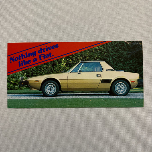 Fiat X1/9 Car Advertising Postcard Post Card Vintage