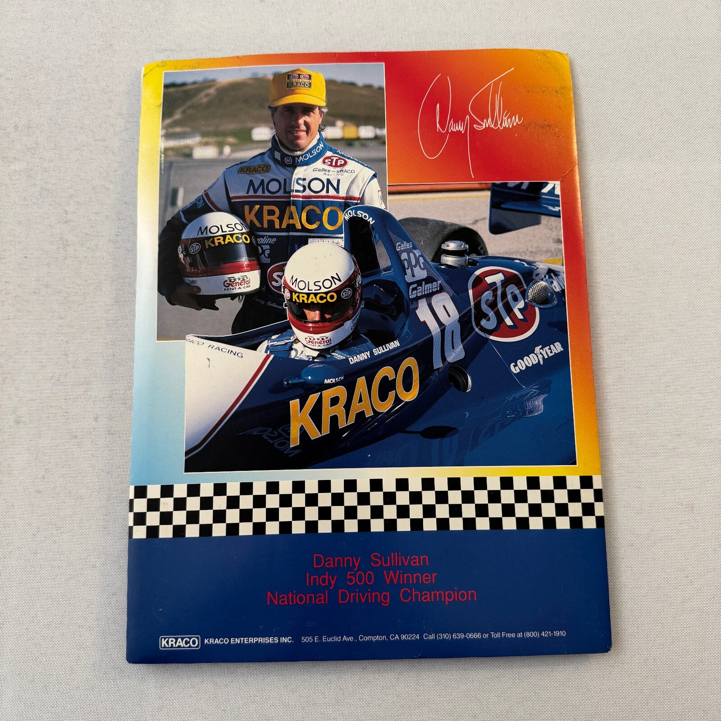 1992 Danny Sullivan Kraco Indy Car Racing Press Kit Brochure Photos Galmer Chevy