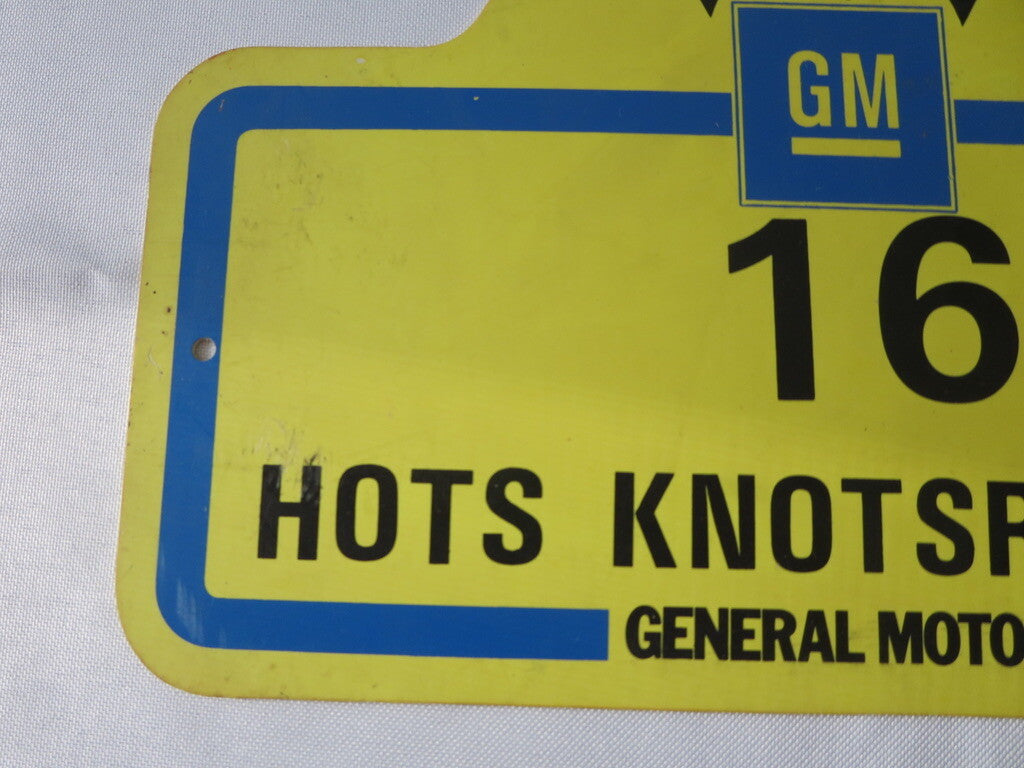 Vintage 1975 Hots Knots Rit Holland Car Rally Participant Plate Plaque #16 GM 
