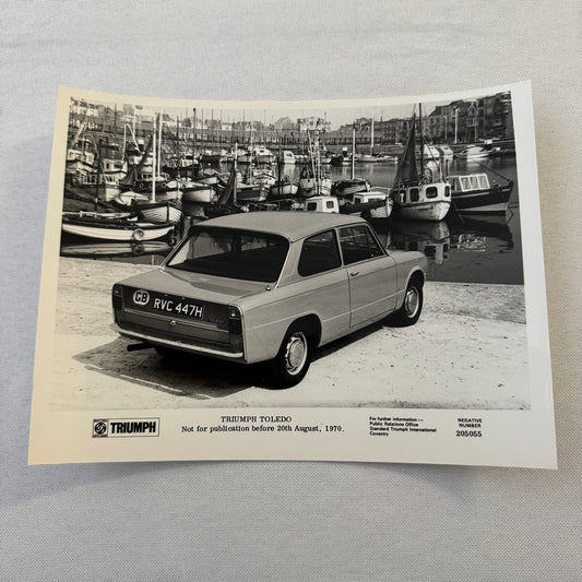 Triumph Toledo Coupe Car Factory Press Photo Photograph Print 1971
