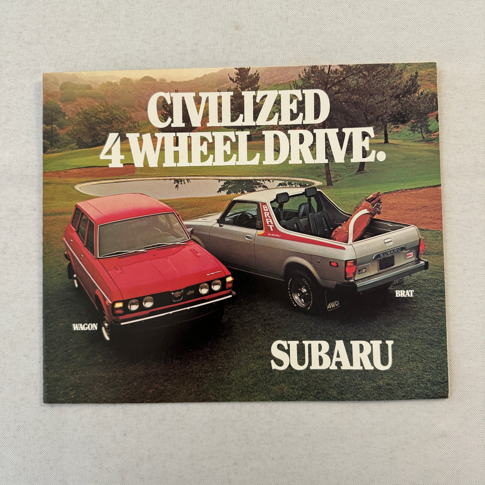 Subaru Brat and Station Wagon Sales Brochure Catalog Vintage Advertising