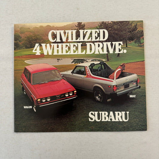 Subaru Brat and Station Wagon Sales Brochure Catalog Vintage Advertising