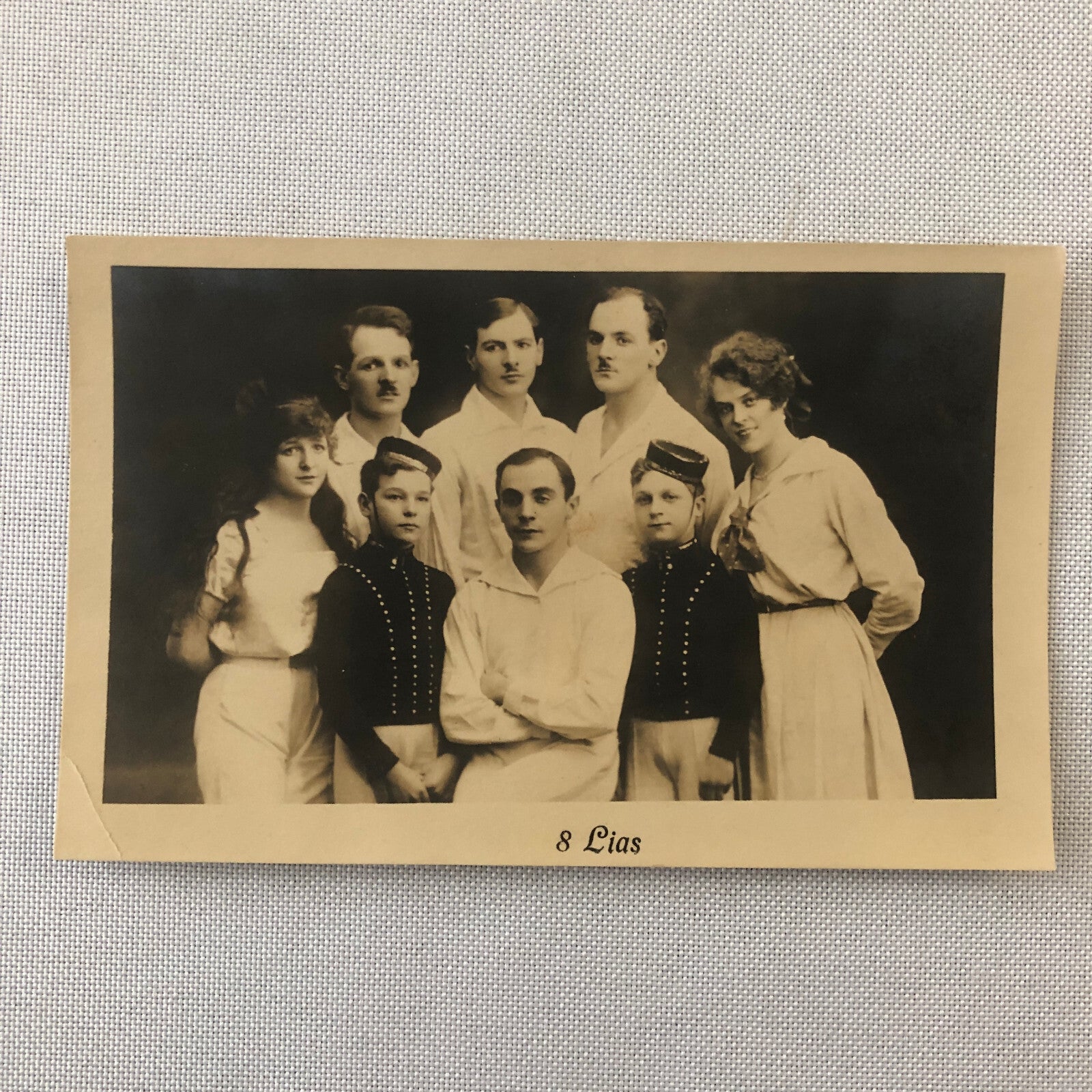 Circus Performer Act Family 8 Lias Real Photo Postcard Post Card RPPC