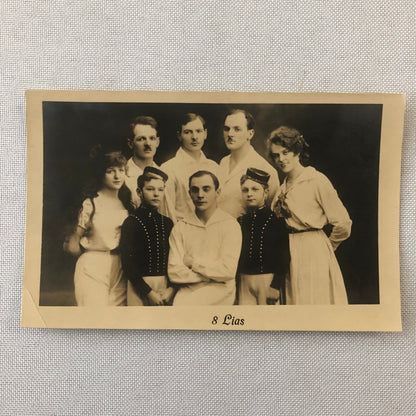 Circus Performer Act Family 8 Lias Real Photo Postcard Post Card RPPC