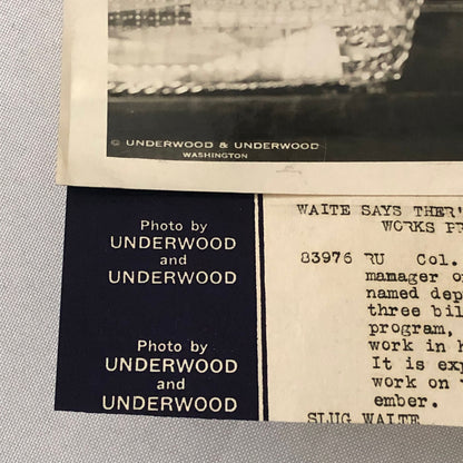 Press Photo Photograph Public Works Program Manager Dayton Ohio 1933 Underwood