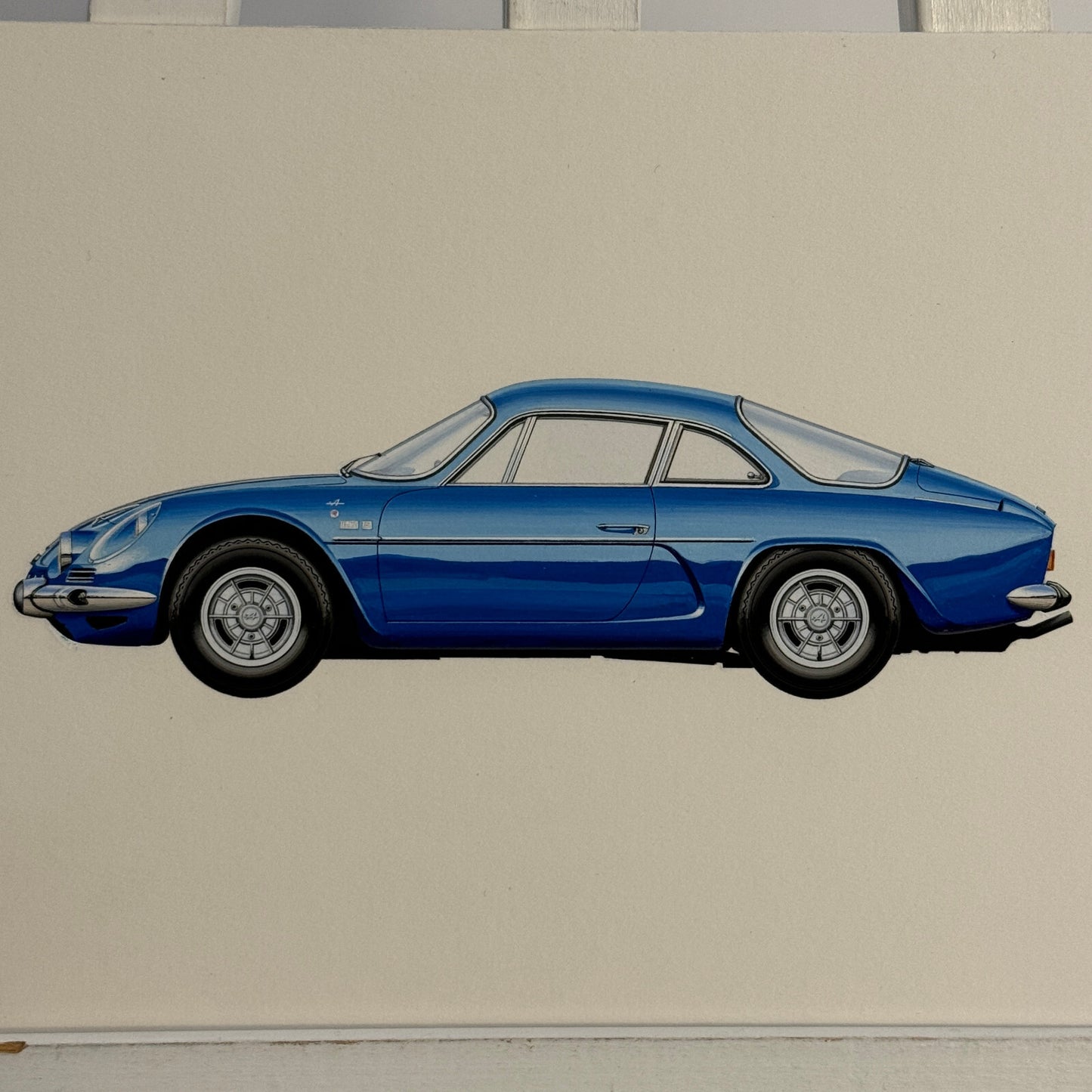 1969 Renault Alpine A110 1600S Car Illustration Art Drawing Hand Drawn Vintage
