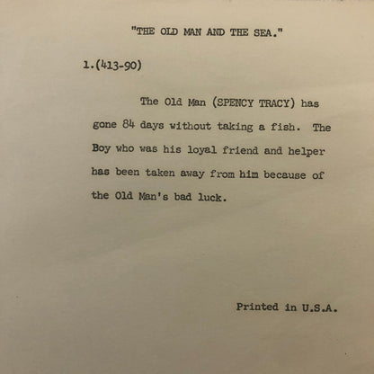 The Old Man and the Sea Movie Film Press Photo Photograph Spency Tracy