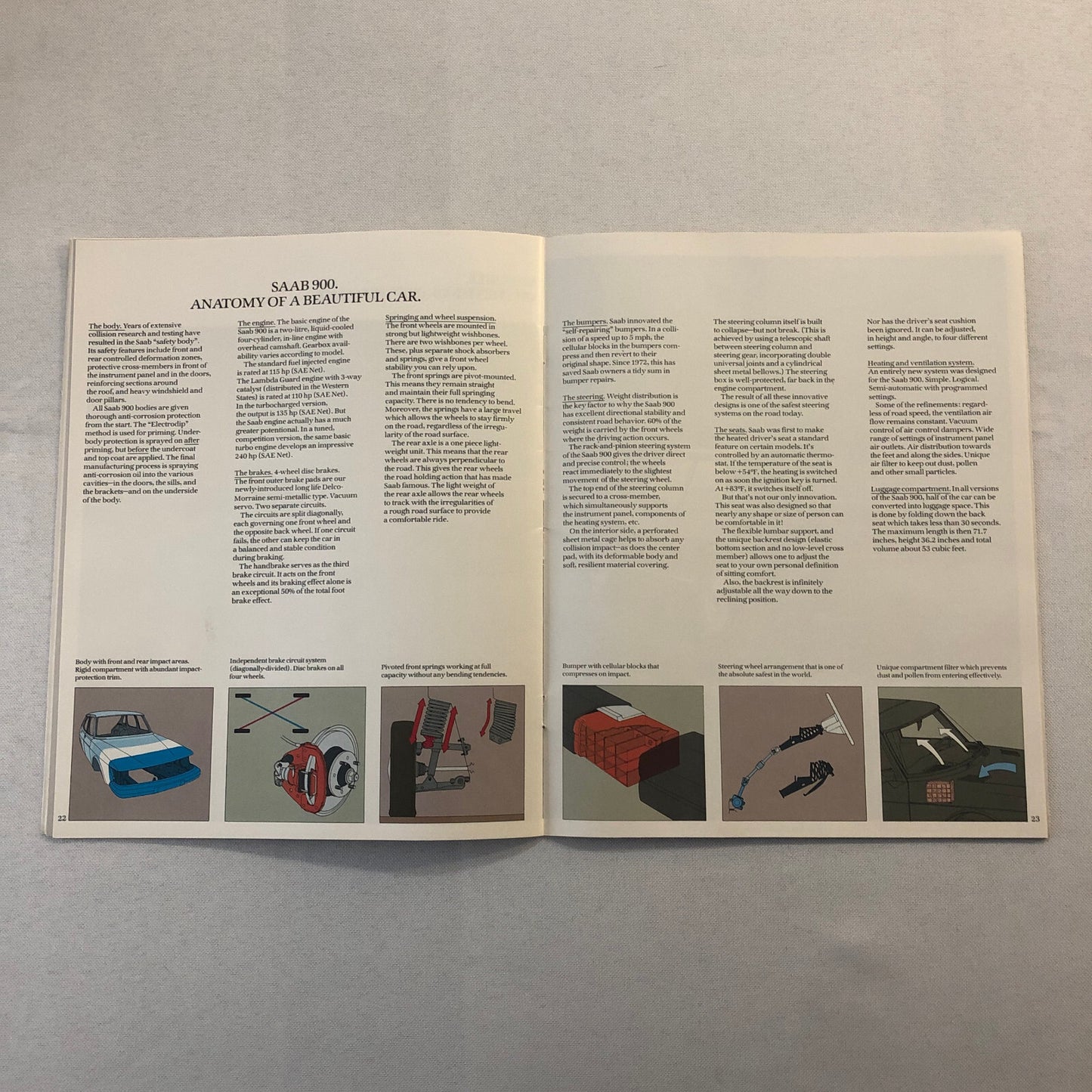 1979 Saab 900 Car Automobile Sales Brochure Catalog 900 GLi EMS GLE Turbo