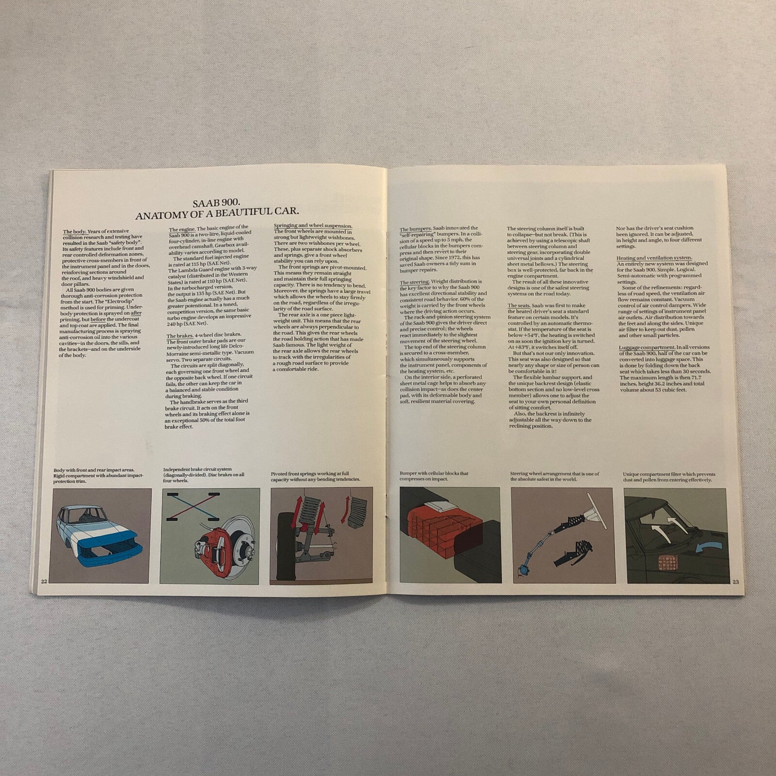 1979 Saab 900 Car Automobile Sales Brochure Catalog 900 GLi EMS GLE Turbo