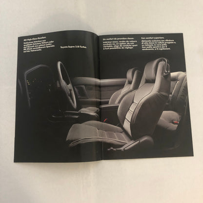 Vintage Toyota Supra Turbo Sales Brochure Catalog French German Italian Text
