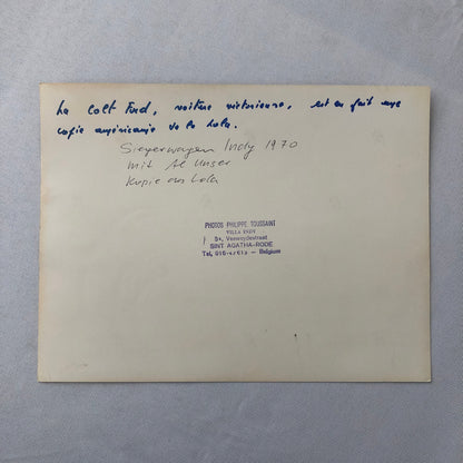 Indianapolis Indy 500 Racing Photo Photograph Al Unser 1970 Car Vintage