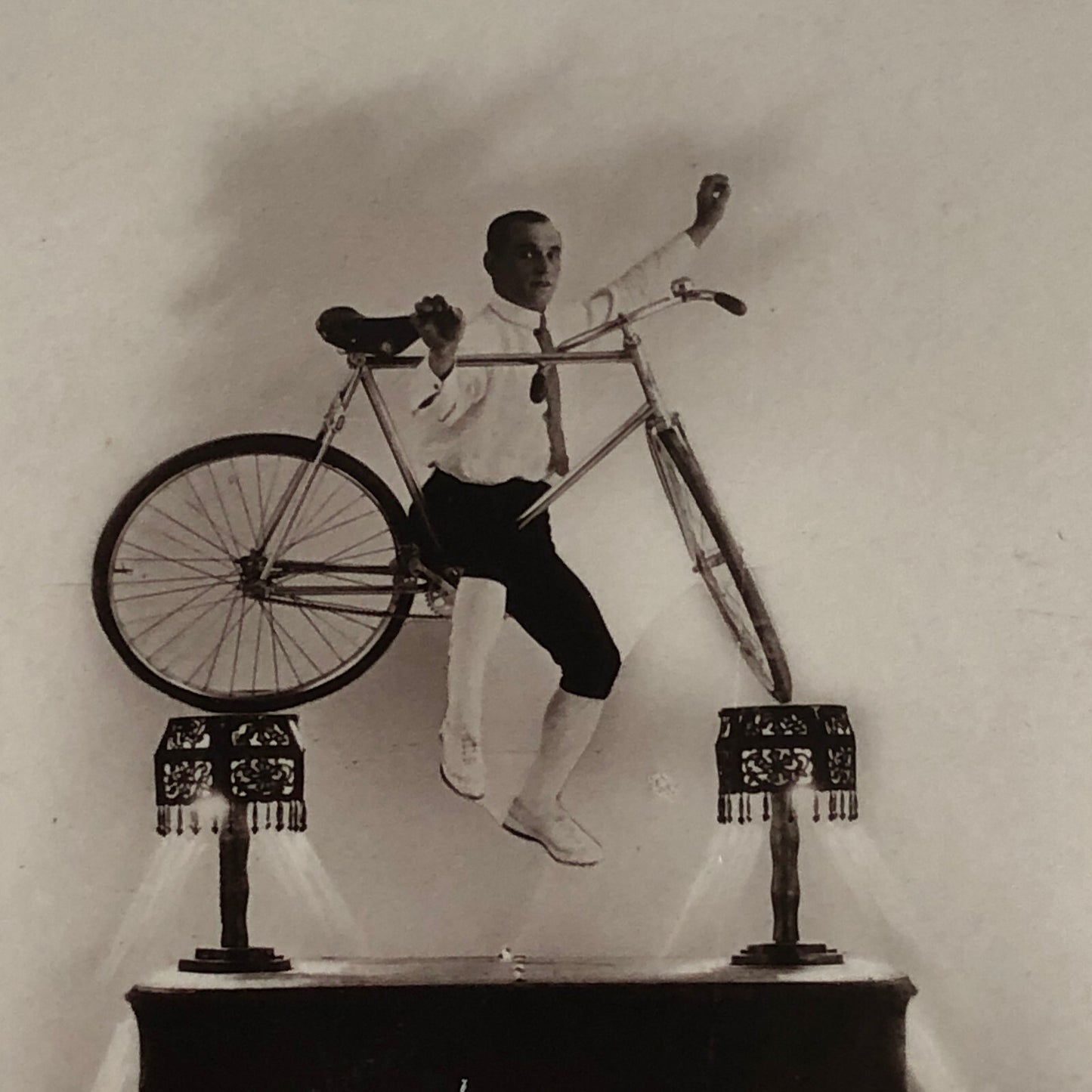 Circus Bicycle Balancing Act Postcard Post Card F Duperret Vintage