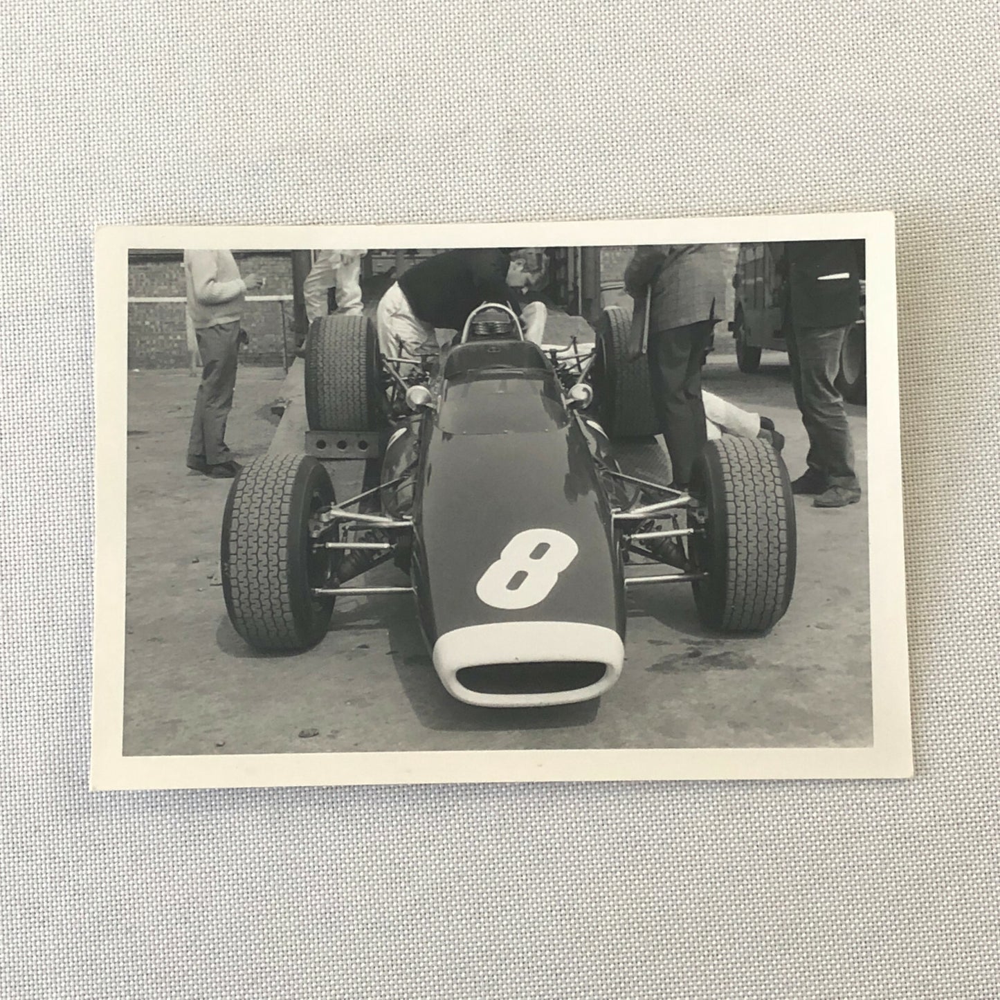 Vintage Racing Car Photo Photograph Lot of 2 - McLaren Car at Silverstone 1967