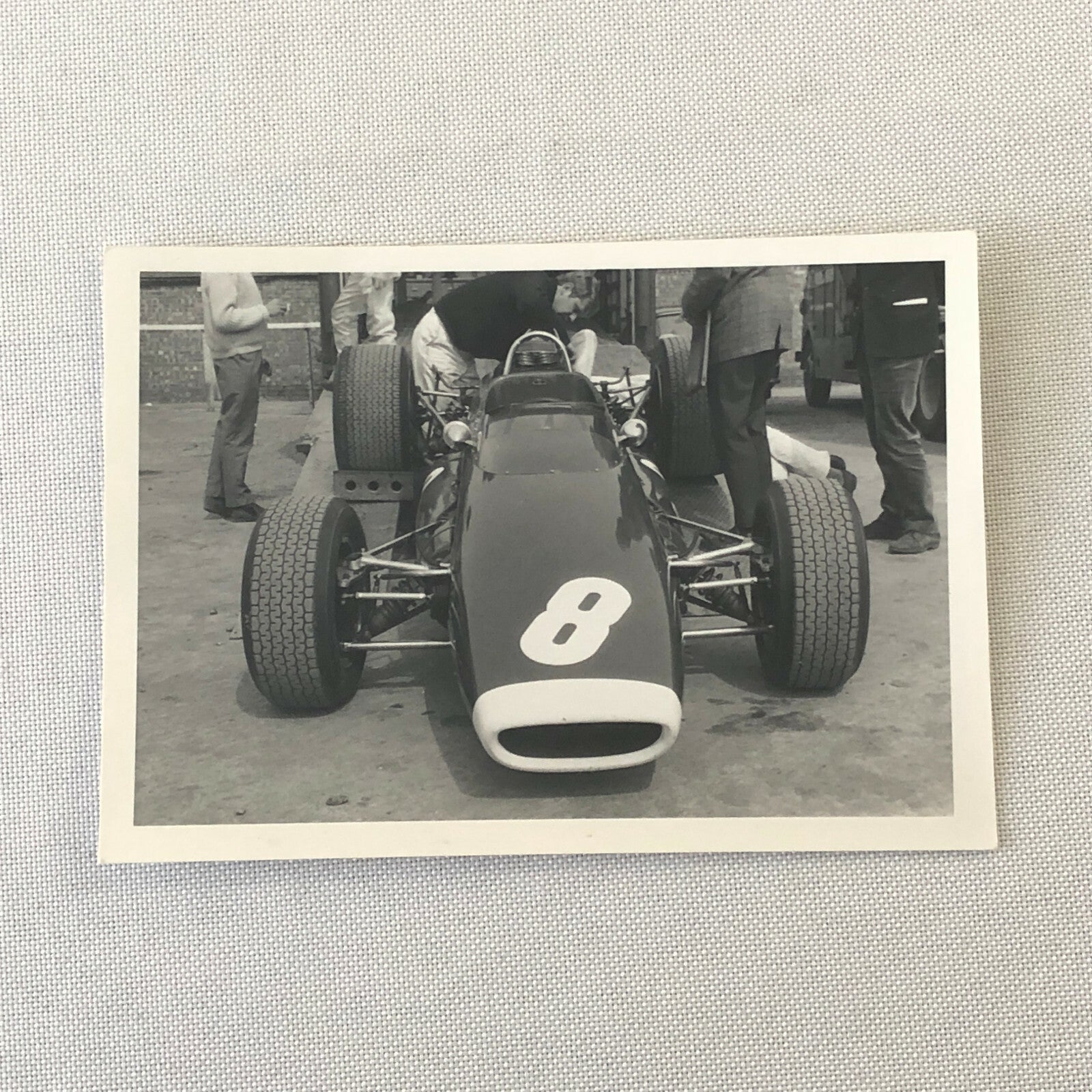 Vintage Racing Car Photo Photograph Lot of 2 - McLaren Car at Silverstone 1967