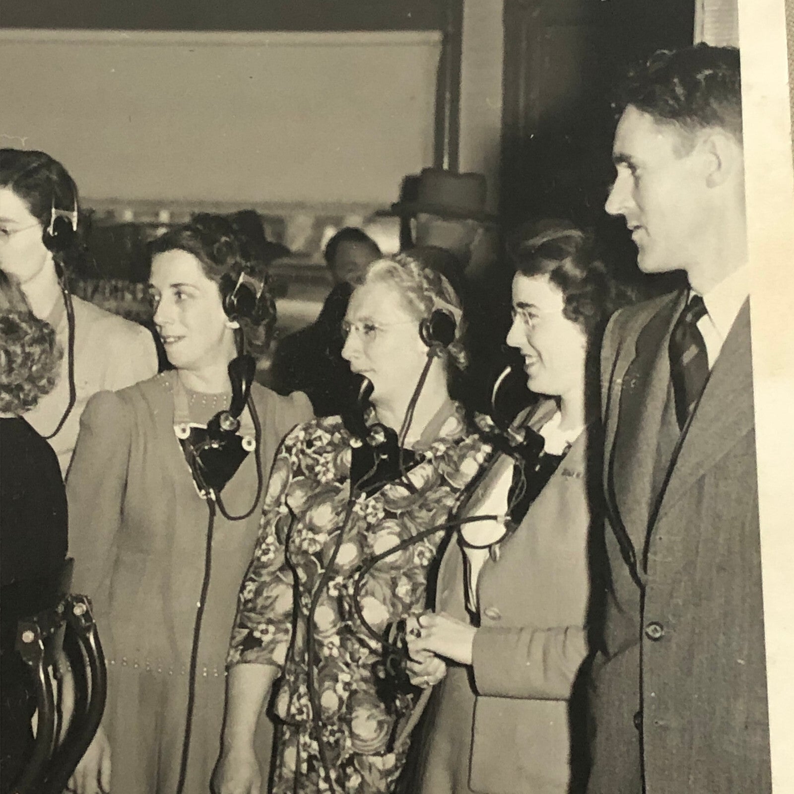 Vintage Photo Photograph Telephone Switchboard Office Workers Bell Canada