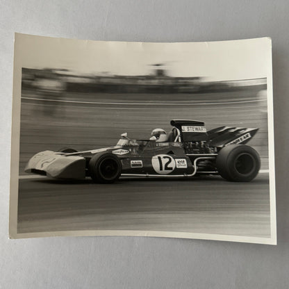 Vintage Racing Photo Jackie Stewart 1971 British Grand Prix Race Autocar