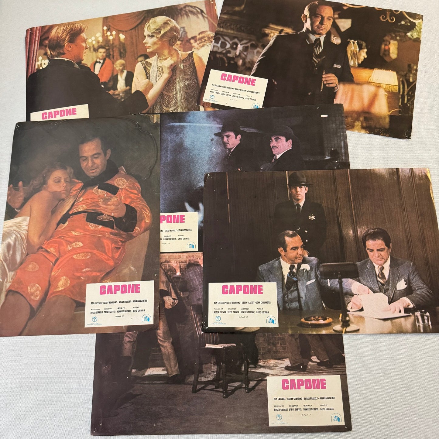 Vintage Movie Lobby Card Poster Lot CAPONE Spanish Lot 6x 1975