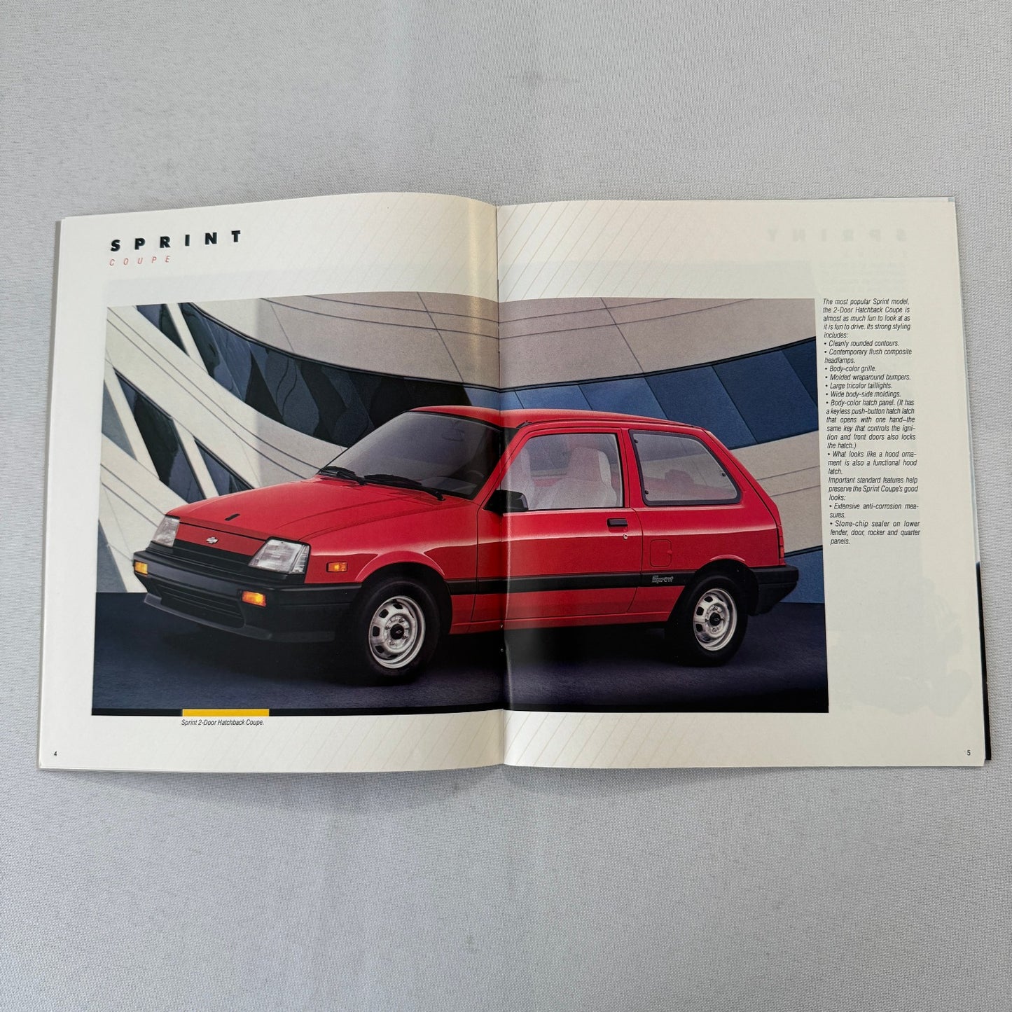 1988 Chevrolet Sprint Car Sales Brochure Catalog Vintage Advertising TURBO